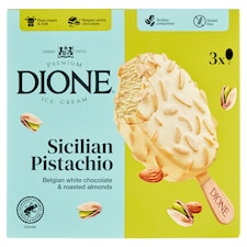 Dione szicíliai pisztáciafagylalt fehér belga csokoládéval és mandulával 3 db 270 ml