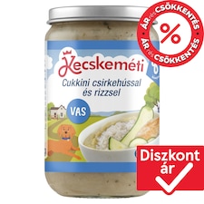 Kecskeméti cukkini csirkehússal és rizzsel bébiétel 8 hónapos kortól 220 g