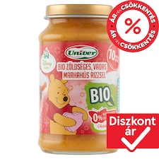Univer bio zöldséges, vadas marhahús rizzsel bébiétel, 10 hónapos kortól 220 g