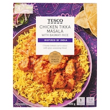 Tikka Masala hagymás-tejszínes szósz főtt basmati rizzsel és sült csirkehússal 400 g