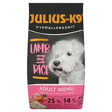Julius-K9 Hypoallergenic teljes értékű szárazeledel allergiás kutyáknak báránnyal és rizzsel 12 kg