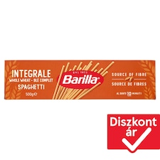 Barilla Spaghetti N.5 teljes kiőrlésű szálas durum száraztészta 500 g