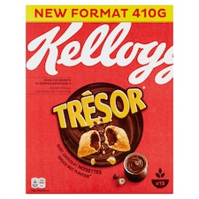 Kellogg's Trésor vegyes gabonákból készült párnák csokoládés mogyorós töltelékkel 410 g