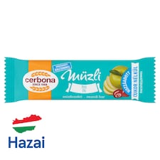 Cerbona Fitt müzliszelet hozzáadott kalciummal, hozzáadott cukor nélkül, édesítőszerrel 20 g