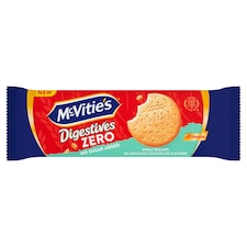 McVitie's Digestive Zero teljeskiőrlésű cukormentes keksz édesítőszerrel 133 g
