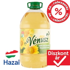 Vénusz 100% első préselésű finomított napraforgó-étolaj 5 l