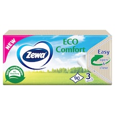 Zewa Eco Comfort illatmentes papír zsebkendő 3 rétegű 90 db