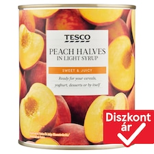 hámozott, felezett őszibarack édes lében 820 g
