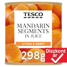 hámozott mandarin sűrítményből készült mandarinlében 298 g