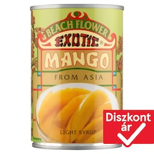 Beach Flower hámozott, szeletelt, enyhén cukrozott mangó befőtt 425 g