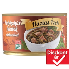 Házias Ízek pulykahús falatok zöldborsóval 400 g