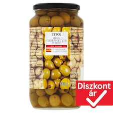 magozott, zöld olívabogyó 880 g