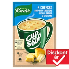 Knorr Cup a Soup instant 3 sajtkrémleves zsemlekockával 17 g