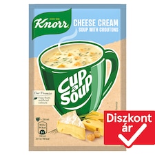 Knorr Cup a Soup instant sajtkrémleves zsemlekockával 22 g
