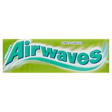 Airwaves lime- és gyömbér-ízű cukormentes rágógumi édesítőszerrel 14 g