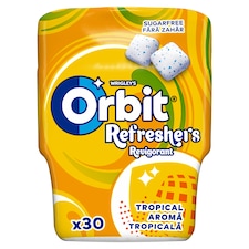 Orbit Refreshers Tropical gyümölcsízű cukormentes rágógumi édesítőszerrel 67 g