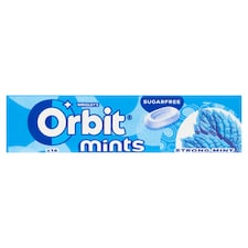 Orbit Mints Strong Mint mentaízű cukormentes töltetlen keménycukorka édesítőszerrel 28 g
