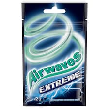 Airwaves Extreme erős mentol- és eukaliptuszízű cukormentes rágógumi édesítőszerrel 29 g
