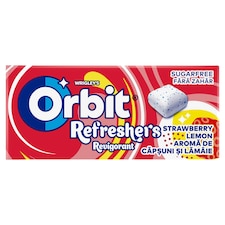 Orbit Refreshers eper- és citromízű cukormentes rágógumi édesítőszerrel 17,9 g