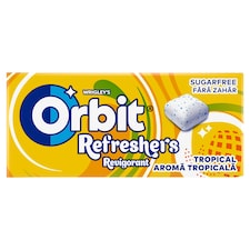 Orbit Refreshers Tropical gyümölcsízű cukormentes rágógumi édesítőszerrel 17,9 g