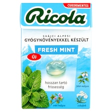 Ricola Fresh Mint cukormentes svájci gyógynövény cukorkák édesítőszerekkel 40 g