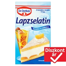Dr. Oetker Lapzselatin fehér 6 lap 10 g