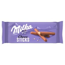 Milka Choco Sticks keksz alpesi tej felhasználásával készült tejcsokoládéval mártva 112 g