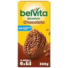 Belvita kakaós, gabonás keksz csokoládédarabokkal 30% kevesebb cukorral 6  50 g (300 g)