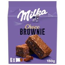 Milka Choco Brownie sütemény alpesi tejcsokoládéval és tejcsokoládé darabokkal 6 db 150 g