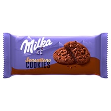 Milka közepén puha kakaós keksz alpesi tej felhasználásával készült tejcsokoládé darabokkal 156 g