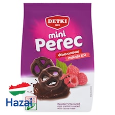 Detki málnás ízű mini perec étbevonóval 160 g