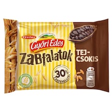 Győri Édes Zabfalatok tejcsokoládéval talpán mártott, zabpelyhes, omlós keksz 43 g
