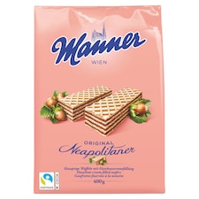 Manner mogyorókrémmel töltött ropogós ostyaszeletek 400 g