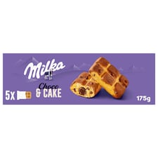 Milka Cake & Choc piskóta tejcsokoládé darabokkal és csokoládés töltelékkel 5 x 35 g (175 g)