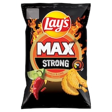 Lay's Strong csípőspaprika- és limeízű burgonyachips 120 g