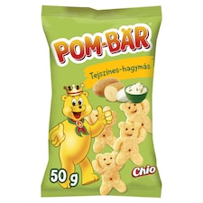 Pom-Bär tejszínes-hagymás ízű burgonyasnack 50 g