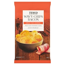 hullámos baconízű burgonyachips 130 g