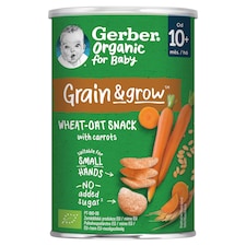 Gerber Organic bio sárgarépás búza- és zabsnack, 10 hónapos kortól 35 g