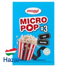 Mogyi Micro Pop sós, mikrohullámú sütőben elkészíthető pattogatni való kukorica 3 x 100 g (300 g)