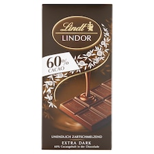 Lindt Lindor étcsokoládé lágyan olvadó töltelékkel 100 g