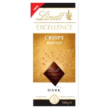 Lindt Excellence étcsokoládé ropogós keksz darabokkal 100 g