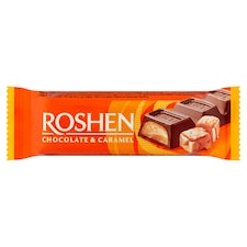 Roshen tejcsokoládé szelet karamell töltelékkel 30 g
