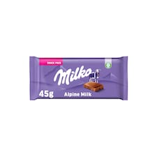 Milka alpesi tej felhasználásával készült tejcsokoládé 45 g