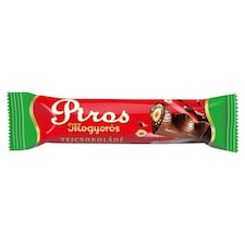 Piros Mogyorós tejcsokoládé mogyorókrémmel és egész mogyoróval 35 g