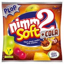 nimm2 Soft gyümölcsös töltött olvadó cukorka gyümölcslével, vitaminokkal és kóla ízesítéssel 90 g