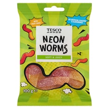 Neon Worm vegyes gyümölcsízű gumicukor 100 g