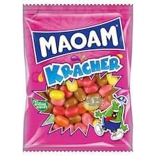 Maoam Kracher olvadó rágóbonbon-drazsé pezsgő porral töltve, részben kóla ízesítéssel 70 g