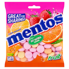 Mentos Fruit gyümölcsös ízesítésű cukordrazsé 150 g