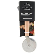 Go Cook Beechwood & Stainless Steel pizzavágó