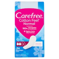 Carefree Cotton Feel Normal tisztasági betét illatanyagmentes 34 db